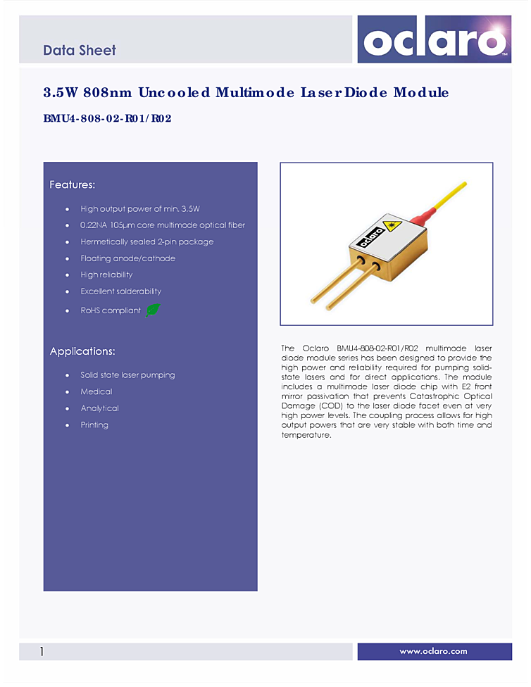 3.5W Laser Module, 808nm