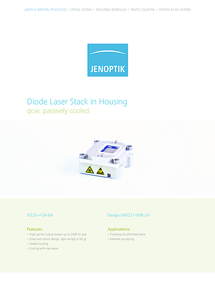 Pulsed High Power Stack, 808nm