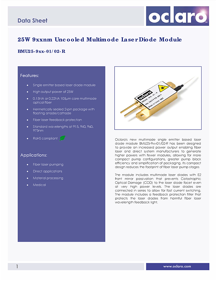 Solid State Laser Module, 915nm