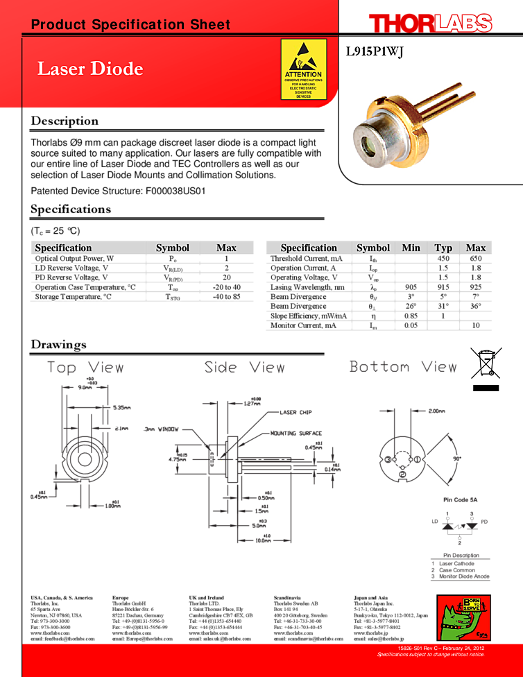 1000mW Laser | 915nm