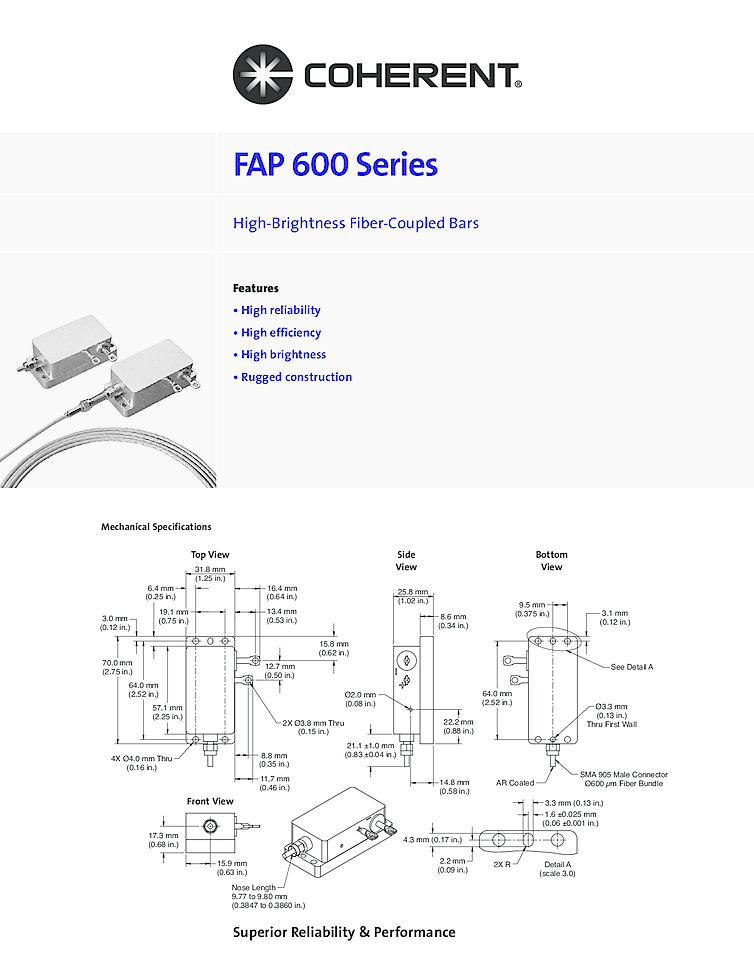 FAP600 Series, 977nm, 22Watts