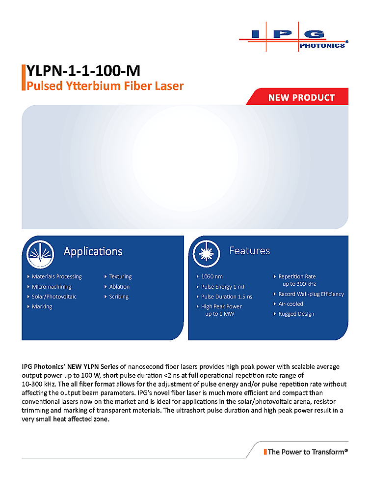 Fiber Laser, Nanosecond, 1060nm, 1mJ