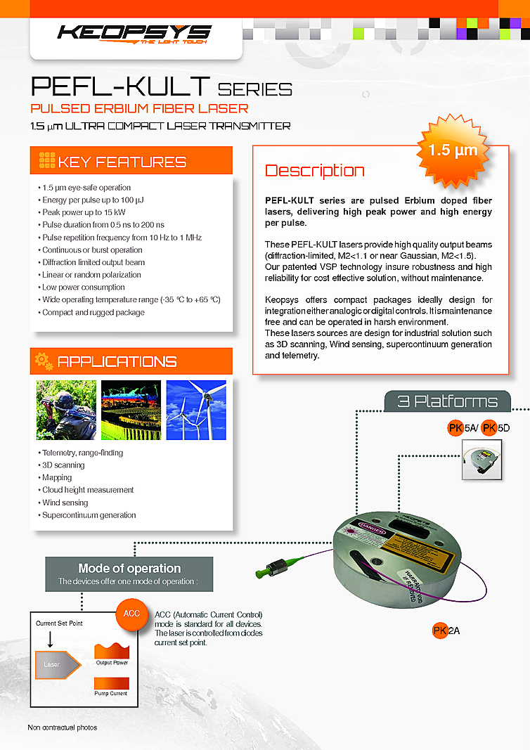 100µJ Nanosecond Fiber Laser, 1545nm-1560nm