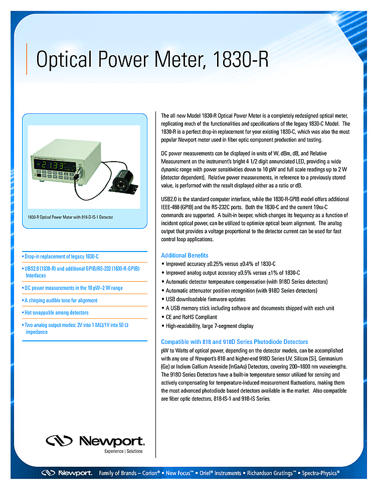 Optical Power Meter Benchtop