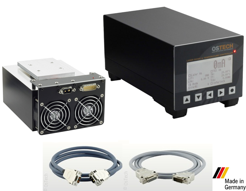Precision High Power 12 Amp Current Source, 112 Watt Temperature Controller, 95 Watt Cooling Block with Interface Cables