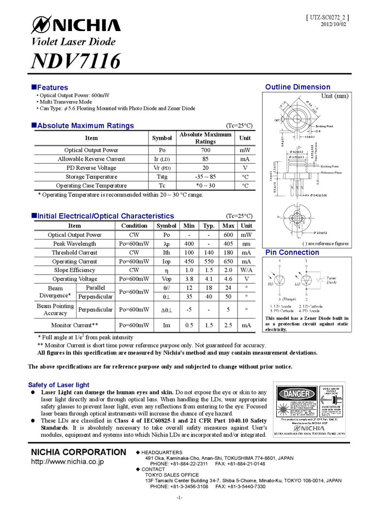 400nm-405nm Blue Laser | 600mW