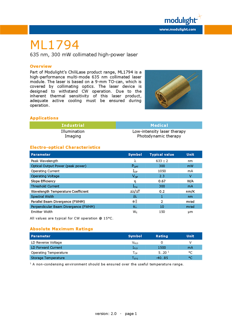 Diode Laser 635nm | 300mW